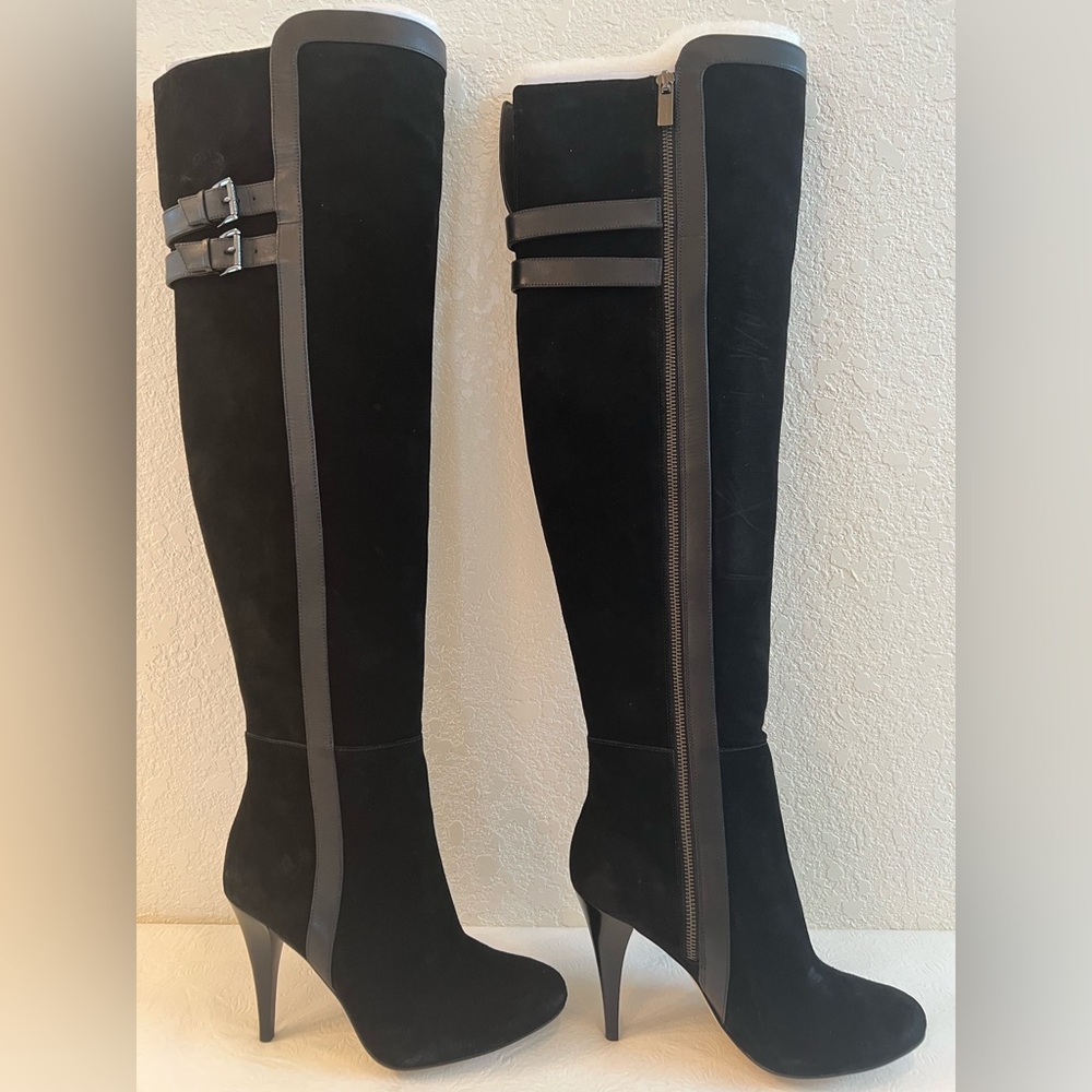 NEW Michael Kors Boots 8-1/2M 8.5M Genuine Suede & Leather OTK Over The Knee - Picture 10 of 16